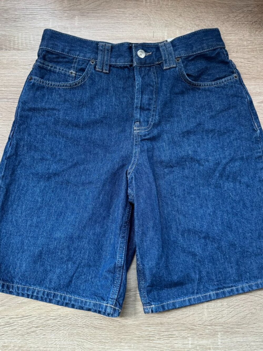NWT Free People We The Free Montana Bermuda Jean Shorts Blue 26